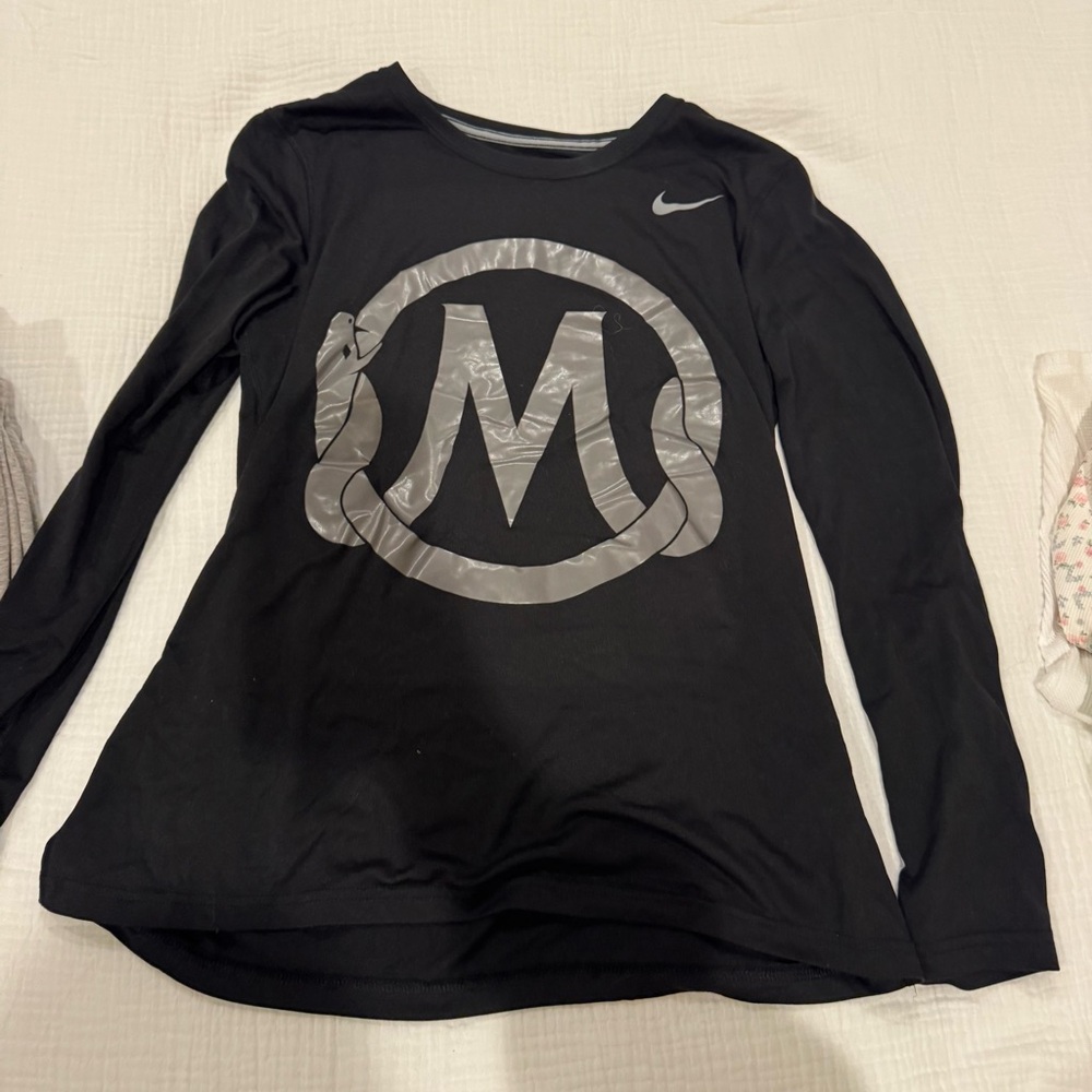 Nike Women's Black Long Sleeve Tee with Kobe logo